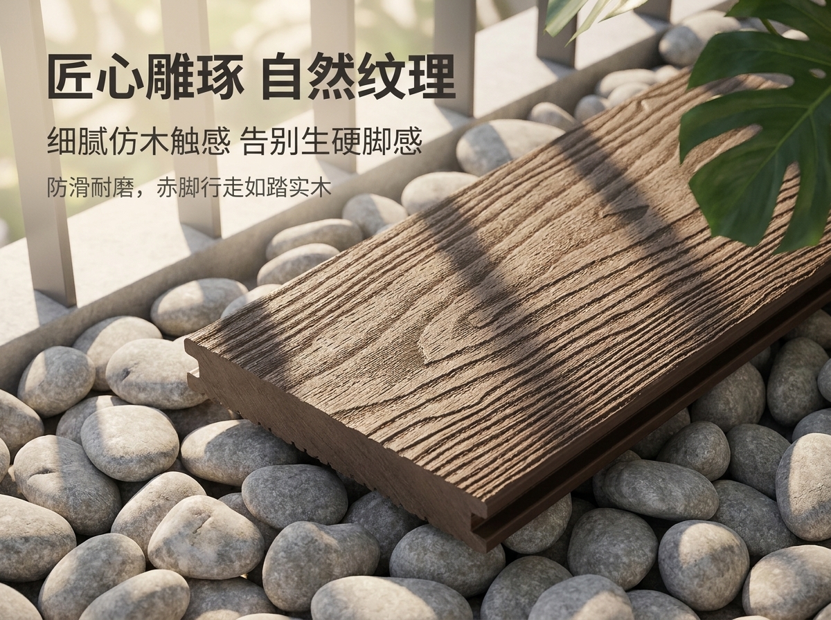 木塑地板褪色变形-户外塑木材料-木塑地板安装